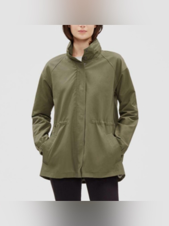 Eileen Fisher Jackets & Blazers - Eileen Fisher organic cotton nylon outerwear army green olive jacket size small